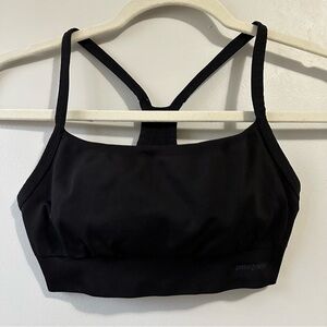 Patagonia Women's Active Mesh Bra Black Unlined Sports XS Straight Neckline